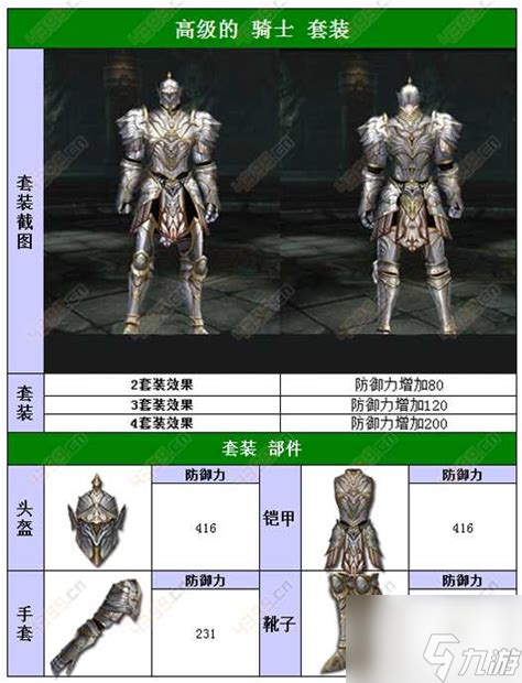 析 骑士套装的特点与优势雷电王座战士套装全面解